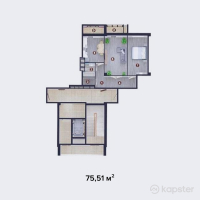 ЖК Айсар — 2-ком 75,5 м² (null)