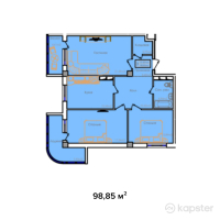 ЖК B-Group Plaza — 3-ком 98.9 м² (от 31,632,000 тг)