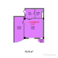 ЖК White House Residence — 2-ком 73.7 м² (от 28,013,700 тг)