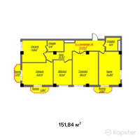 ЖК White House Residence — 4-ком 151.8 м² (от 57,699,400 тг)