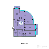 ЖК White House Residence — 4-ком 164.4 м² (от 62,472,000 тг)