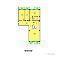 ЖК White House Residence — 4-ком 180.8 м² (от 68,704,000 тг)