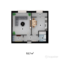 ЖК Saya — 1-ком 52,7 м² (null)