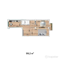 ЖК Магнат — 2-ком 99.2 м² (от 28,272,000 тг)