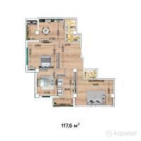 ЖК Магнат — 4-ком 117.6 м² (от 33,516,000 тг)