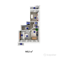 ЖК Мансур — 3-ком 145.1 м² (от 34,824,000 тг)