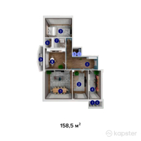 ЖК Мансур — 4-ком 158.5 м² (от 38,040,000 тг)