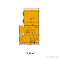 ЖК Берекели — 2-ком 78.3 м² (от 12,520,000 тг)