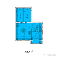 ЖК Берекели — 3-ком 105.4 м² (от 16,864,000 тг)