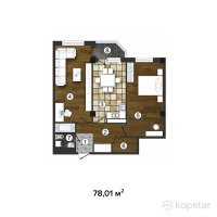 ЖК Капитал — 2-ком 78 м² (от 19,892,600 тг)