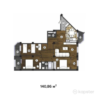 ЖК Капитал — 4-ком 140.9 м² (от 35,919,300 тг)