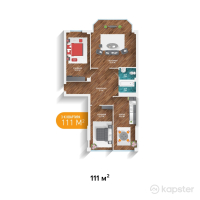 ЖК Sherqala — 3-ком 111 м² (от 35,520,000 тг)