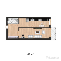 ЖК Мизам — 1-ком 63 м² (от 11,025,000 тг)