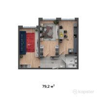 ЖК Taras — 2-ком 79.2 м² (от 32,472,000 тг)