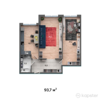 ЖК Taras — 2-ком 93.7 м² (от 38,417,000 тг)