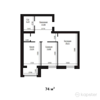 ЖК Baq Sarai — 2-ком 74 м² (от 17,760,000 тг)