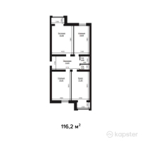 ЖК Baq Sarai — 3-ком 116.2 м² (от 27,888,000 тг)