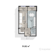 ЖК Family Home — 1-ком 51.8 м² (от 9,845,800 тг)