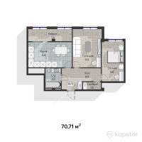 ЖК Family Home — 2-ком 70.7 м² (от 13,434,900 тг)