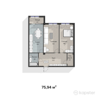 ЖК Family Home — 2-ком 75.9 м² (от 14,428,700 тг)