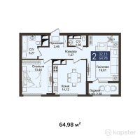 ЖК JM Towers — 2-ком 65 м² (от 37,038,600 тг)