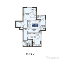 ЖК JM Towers — 2-ком 73.2 м² (от 41,741,100 тг)