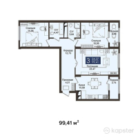 ЖК JM Towers — 3-ком 99.4 м² (от 56,663,700 тг)