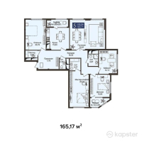 ЖК JM Towers — 5-ком 165.2 м² (от 94,146,900 тг)