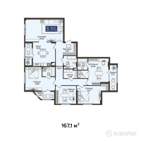 ЖК JM Towers — 5-ком 167.1 м² (от 95,247,000 тг)