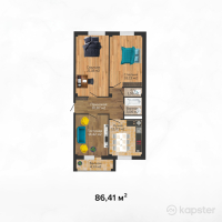 ЖК K7 Family — 3-ком 86.4 м² (от 29,811,450 тг)
