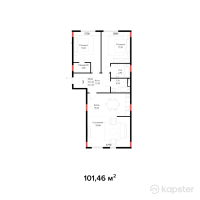 ЖК Brooklyn — 3-ком 101.5 м² (от 53,266,500 тг)