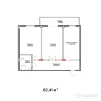 ЖК Французский квартал — 2-ком 82.4 м² (от 37,084,600 тг)