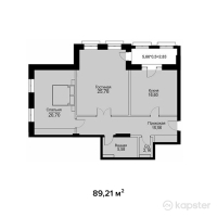 ЖК Французский квартал — 2-ком 89.2 м² (от 40,144,600 тг)