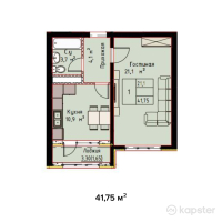 ЖК Arnau — 1-ком 41.8 м² (от 10,437,600 тг)