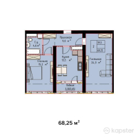 ЖК Arnau — 2-ком 68.3 м² (от 17,062,600 тг)