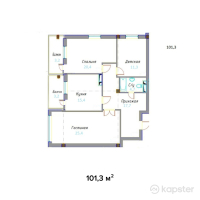 ЖК Khan Orda — 3-ком 101,3 м² (null)