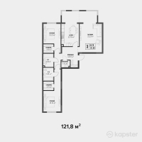 ЖК Hayat Park — 3-ком 121.8 м² (от 146,160,000 тг)