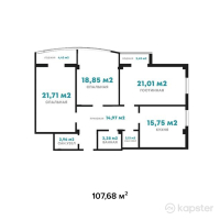 ЖК Baisanat Residence — 3-ком 107,7 м² (null)
