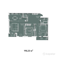 ЖК Guriev — 3-ком 119.2 м² (от 42,922,800 тг)