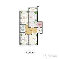 ЖК Elorda Residence — 3-ком 130.6 м² (от 57,446,400 тг)