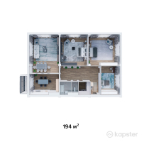 ЖК Riverside Residents — 4-ком 194 м² (от 75,660,000 тг)