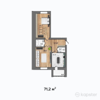 ЖК Алем 2 — 2-ком 71,2 м² (null)