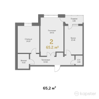 ЖК Green Park — 2-ком 65.2 м² (от 26,406,000 тг)