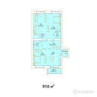 ЖК Sunqar — 3-ком 97.6 м² (от 24,400,000 тг)