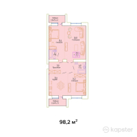 ЖК Sunqar — 3-ком 98.2 м² (от 24,550,000 тг)