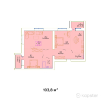 ЖК Sunqar — 3-ком 103.8 м² (от 25,950,000 тг)