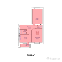 ЖК Baiterek — 2-ком 76,8 м² (null)