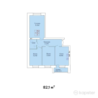 ЖК Baiterek — 3-ком 82,1 м² (null)