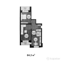 ЖК Exclusive — 2-ком 84,3 м² (null)