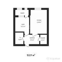 ЖК Rayan — 1-ком 53.1 м² (от 14,605,250 тг)